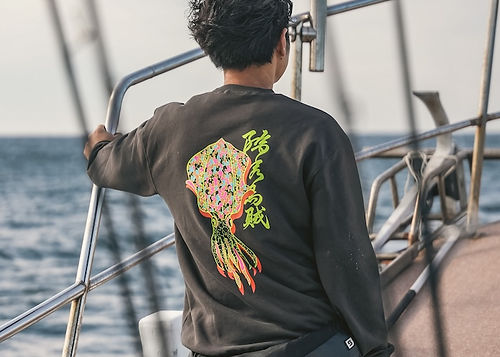 Navy Apparel Bigfin Reef Squid Trainer Long Sleeve