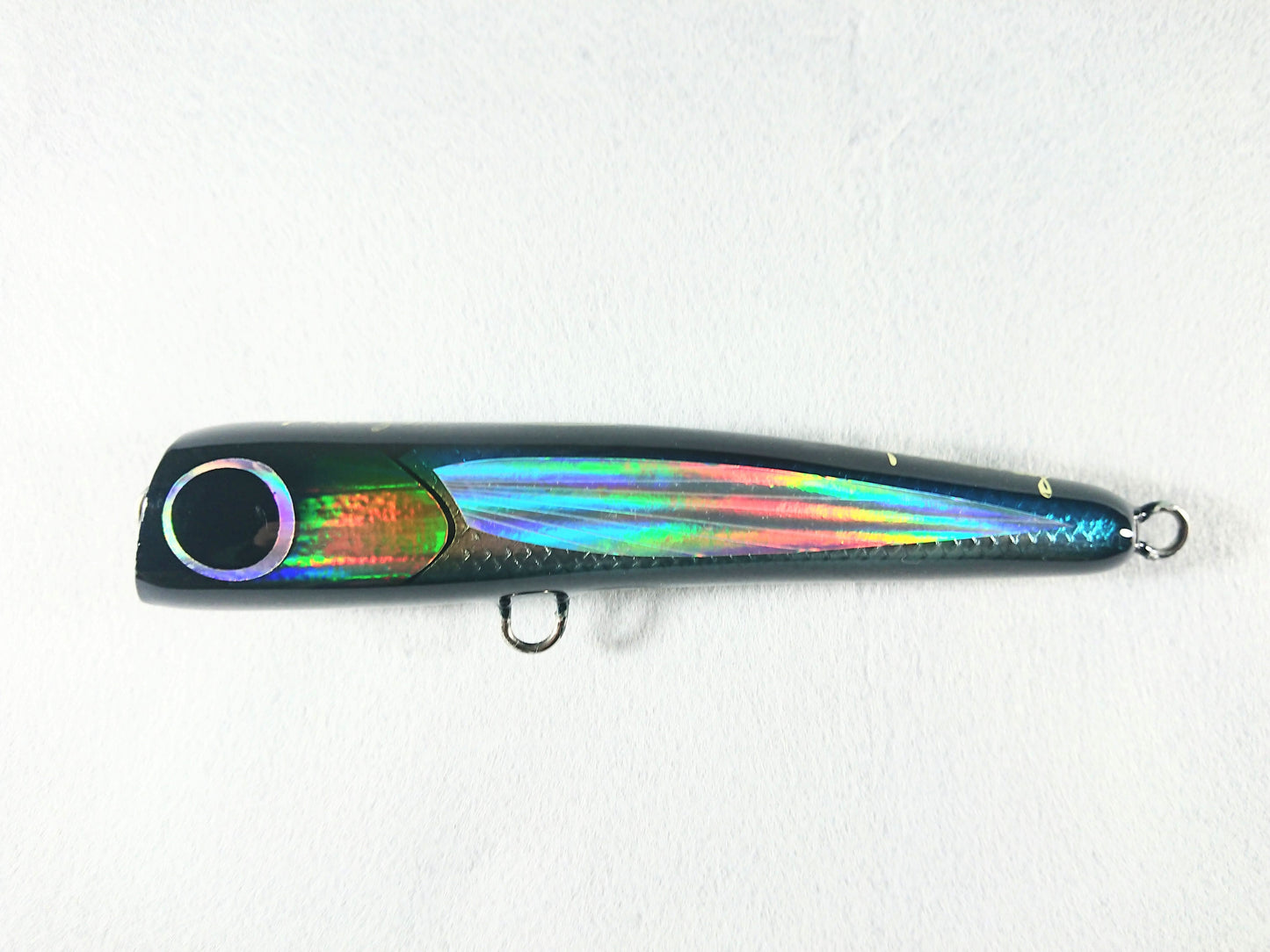 Tio Fishing Blue Silver Fin Fly Fish Dive Popper