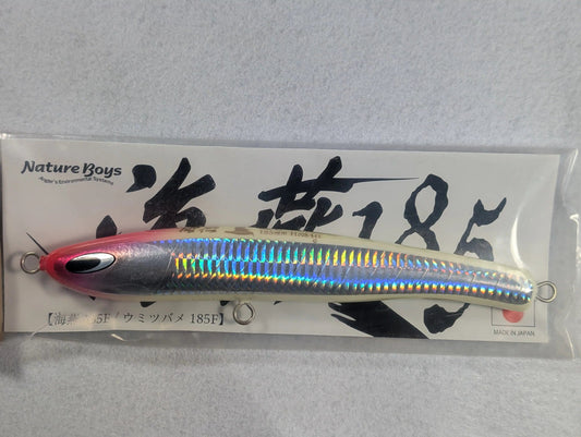 Nature Boys Umitsubame 185F Topwater Stickbait Pink Head Glow