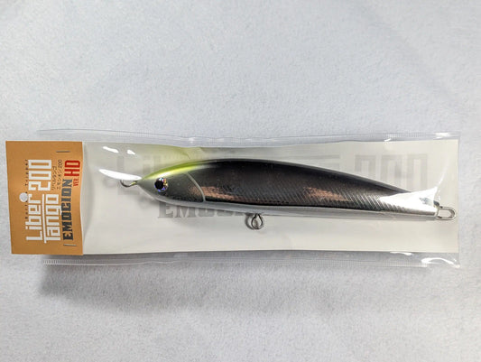 Fish Trippers Village Liber Tango Emocion 200 Ver HD Topwater Stickbait Chart Head Black Back
