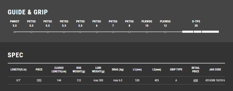 Taiwalk SLOW BUMP SSD 633 FSL 慢速投掷跳汰机钓竿