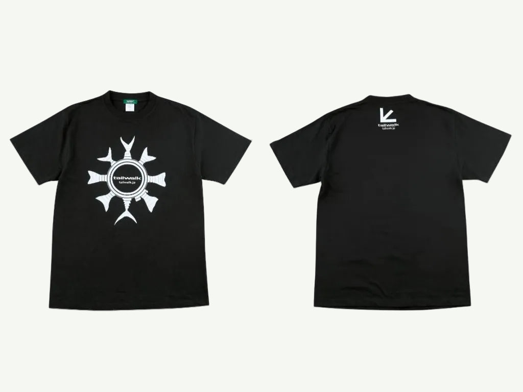 Tailwalk Designer T Shirt Fish Tail Helm, Black