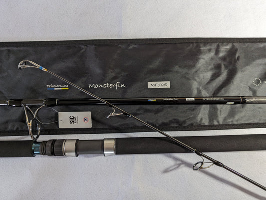 Monsterfin70S Zoom in view to spec, reel seat,  and tip section