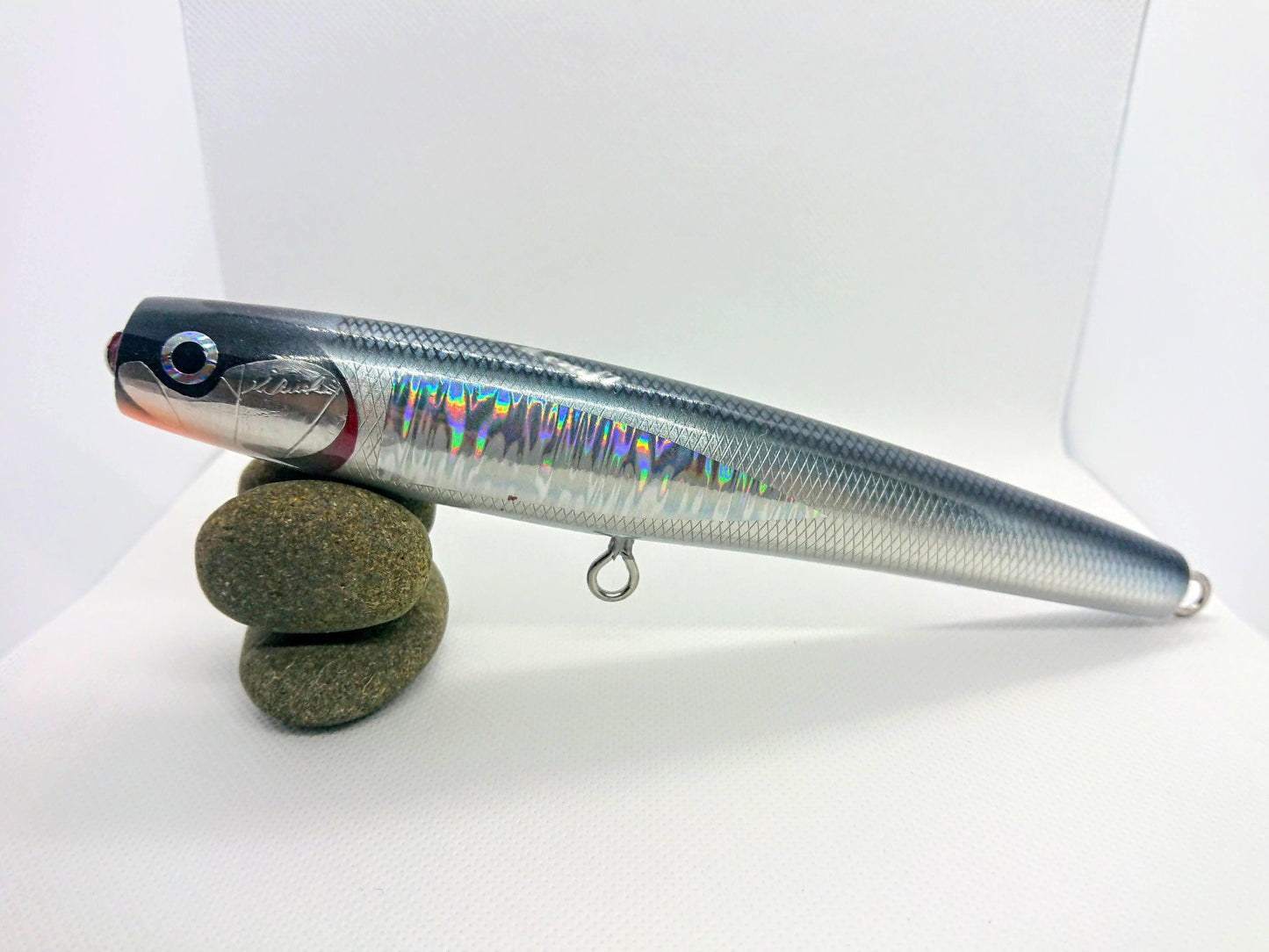 KIKUCHI M. CRAFT Bubble Swimmer 180 Negro Plata Topwater Bubble Popper