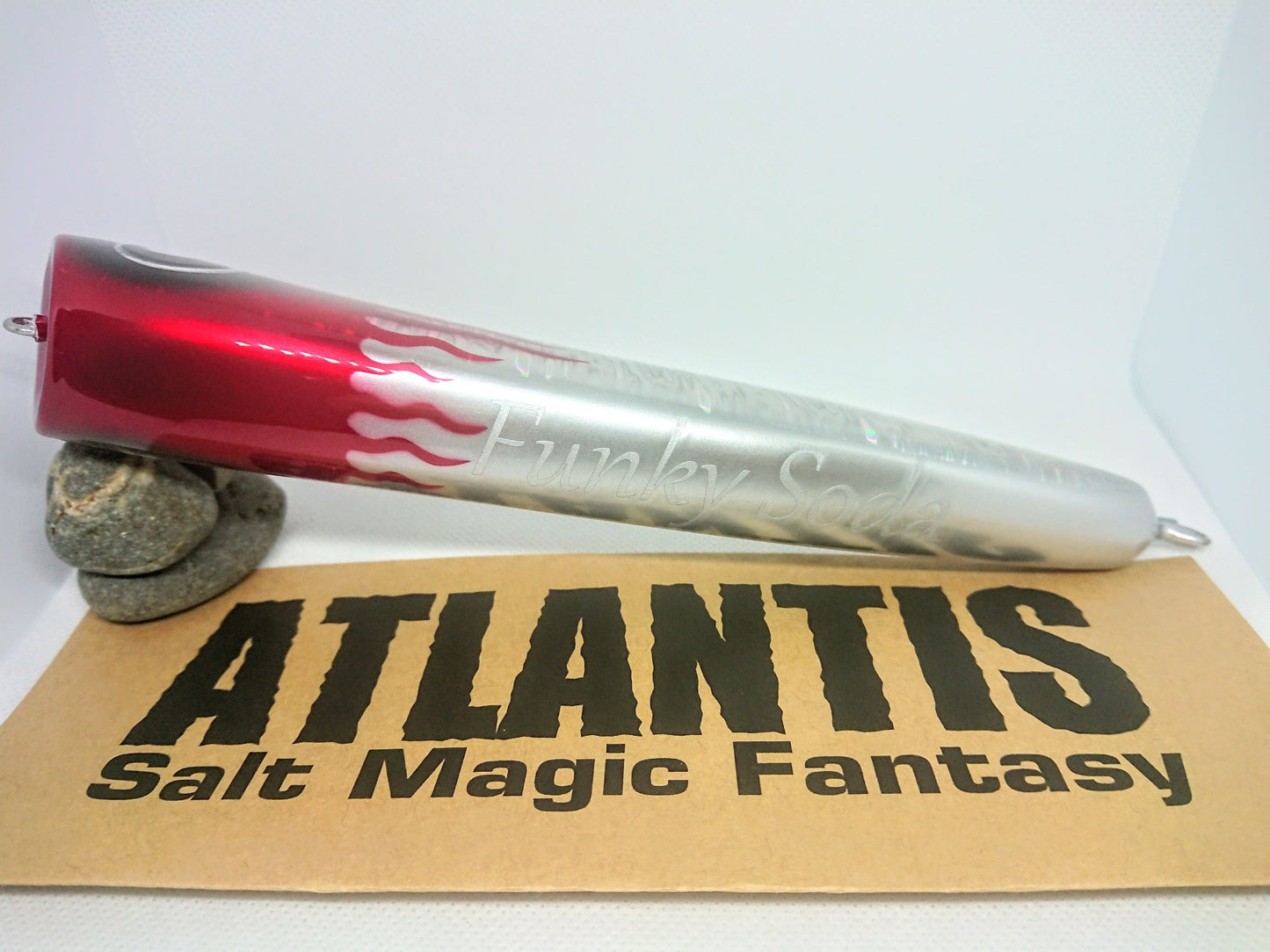 Popper de superficie Atlantis Funky Soda 200F, color rojo intenso