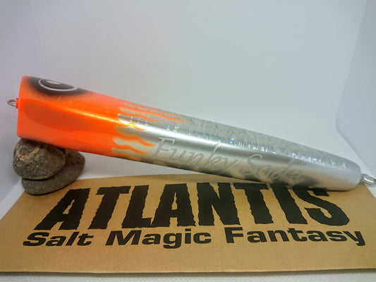 Atlantis Funky Soda 200F Topwater Popper Temple Gold Flame