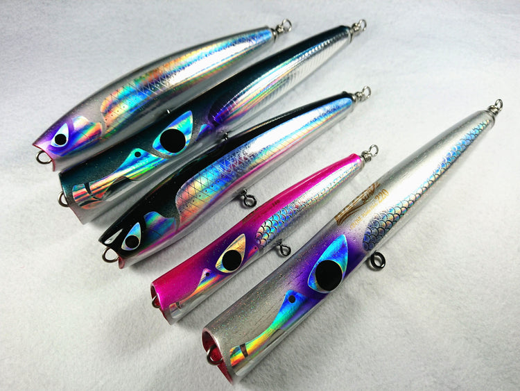 Photo of collection of topwater lures from CB ONE