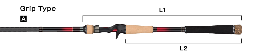 Caña de baitcasting Tailwalk CRIMSON C88M R 