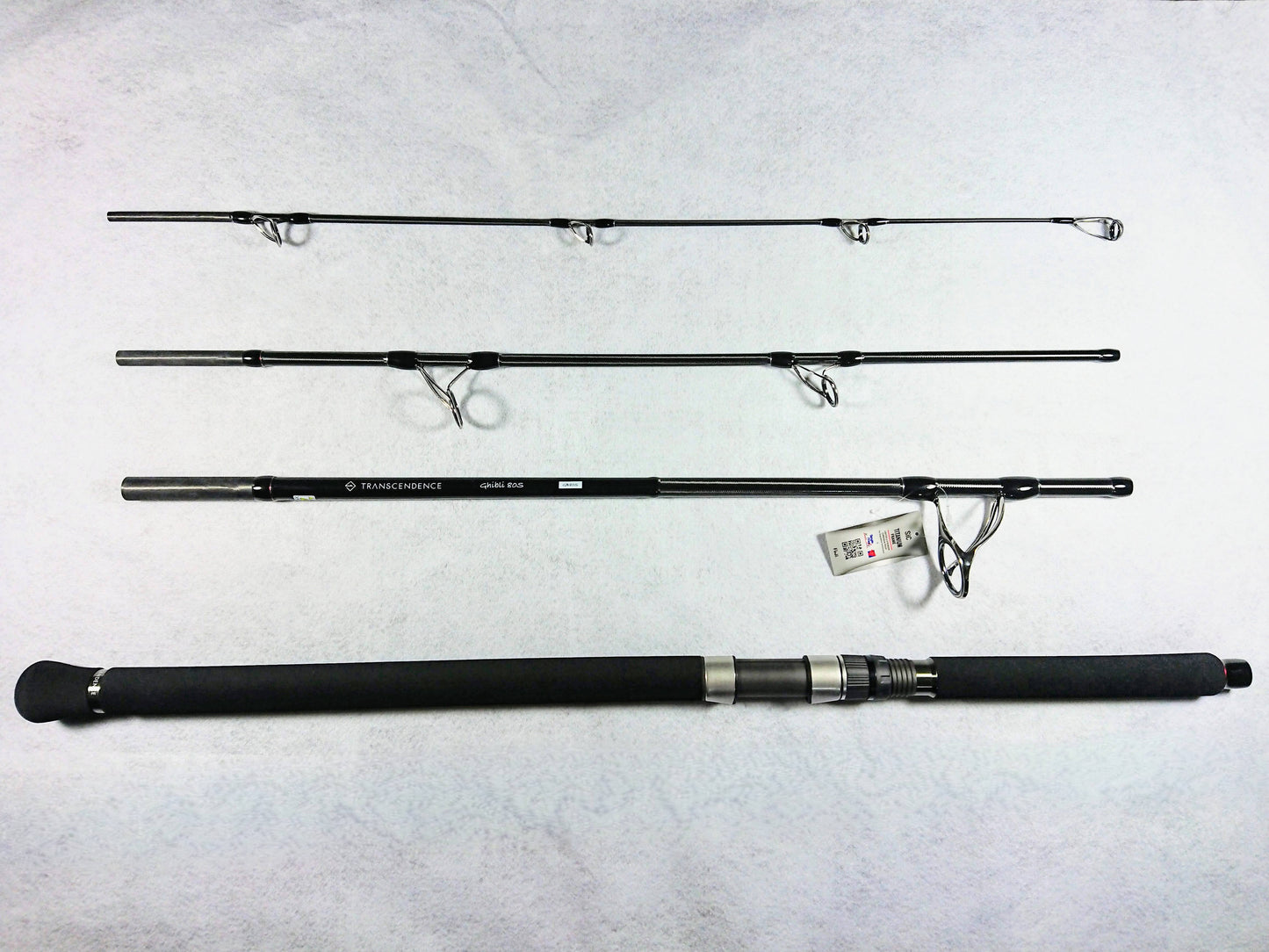 Ghiblis Travel Topwater Rod in 4 sections top view, 