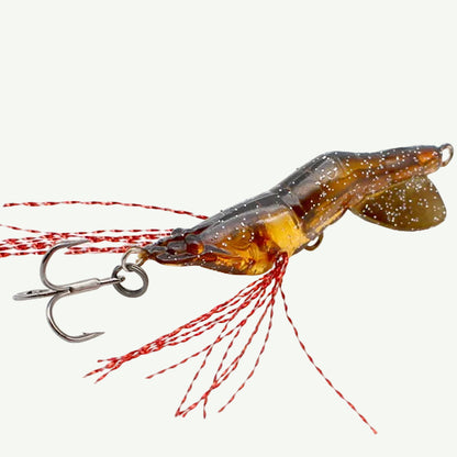 Fishing lure with red skirt on a white background