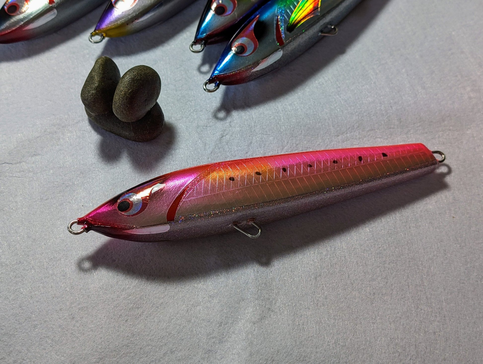 bozles ushiwakamaru topwater stickbait pink silver