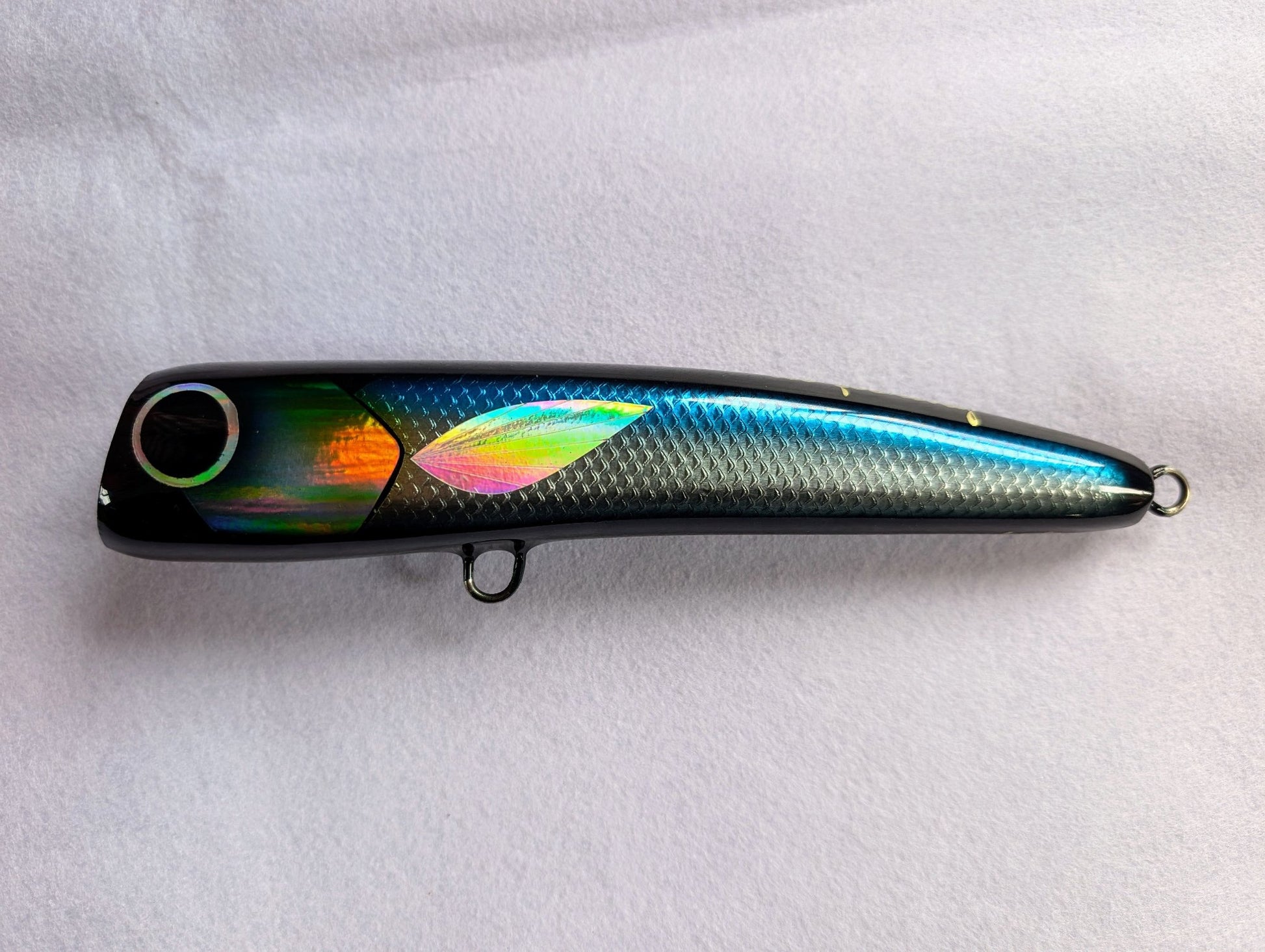 mullet popper black silver blue