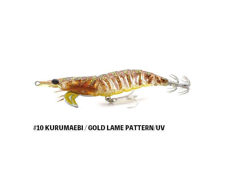 Little Jack Onlinest Fish and Squid Jig #10 KURUMAEBI / GOLD LAME PATTERN/UV