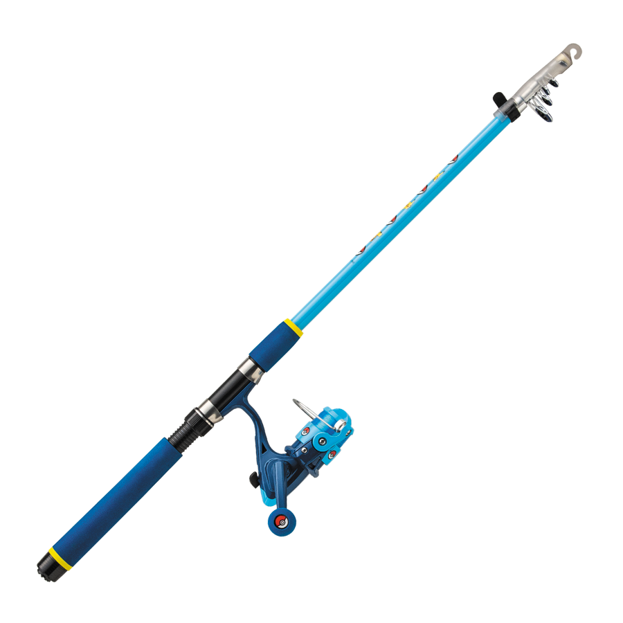 Valleyhill Pokémon 180 Blue Quaxly Kids Fishing Rod Combo