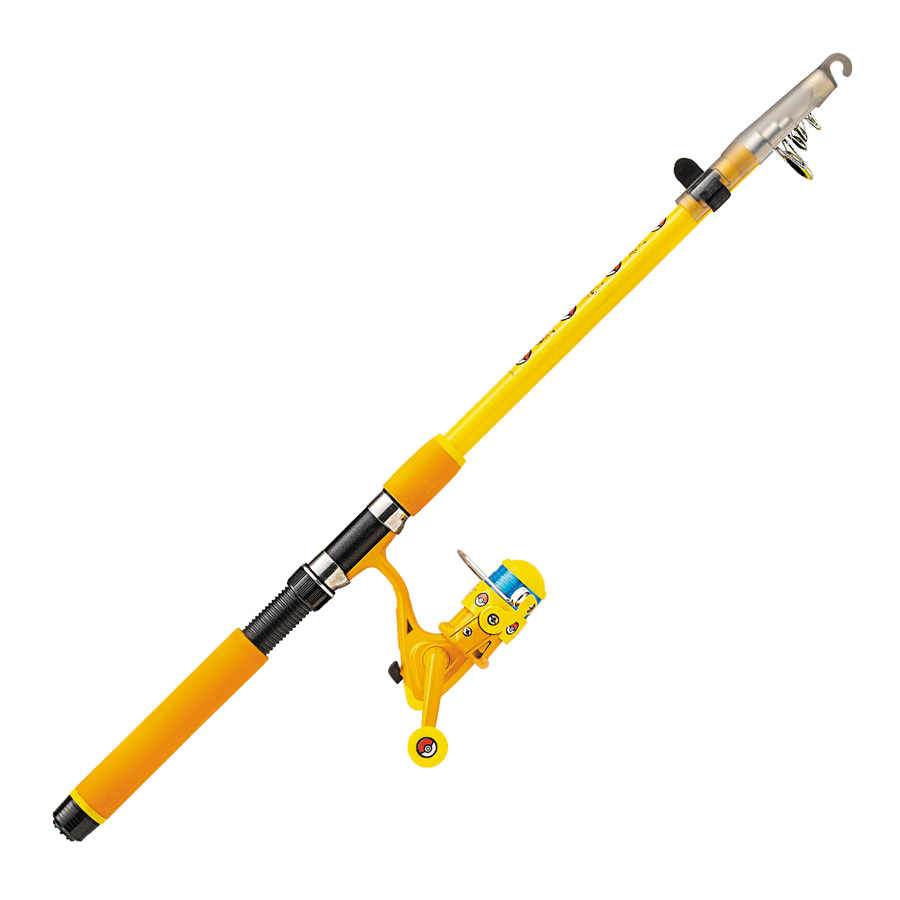 Valleyhill Pokémon 240 Yellow Pikachu Kids Fishing Rod Combo